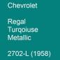 Preview: Chevrolet, Regal Turqoiuse Metallic, 2702-L (1958).